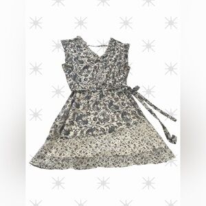 Daniel Rainn White and Navy  Paisley Dress Size Large ~ Classic or Professional